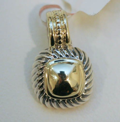 DAVID YURMAN Enhancer 2 Tone Silver 14K Gold $650  