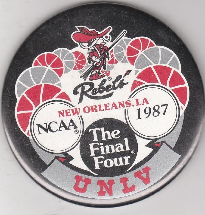 1987 Vintage UNLV Rebels basketball Final Four Pinback  