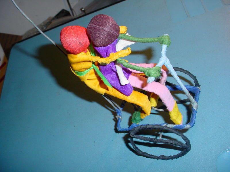 LOT of 4 African Art Wire Roll Toys NICE Kenya  