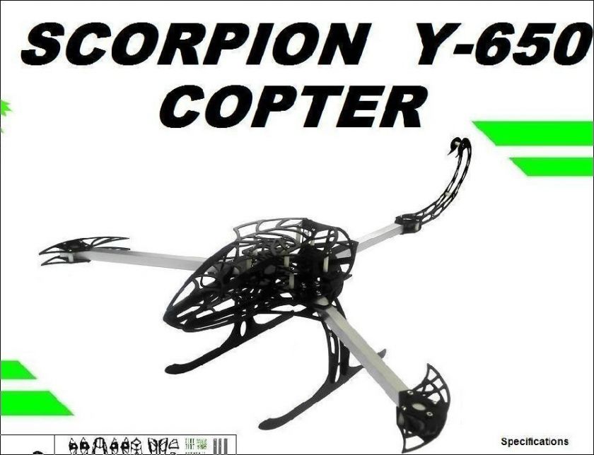 KK MK Multi Copter Y6Tcopter Folding KIT, SCORPION Y650 Y6T Y type 