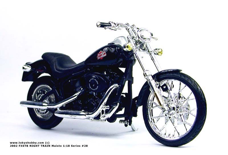 HARLEY 2002 FXSTB NIGHT TRAIN Maisto 118 Series #28  