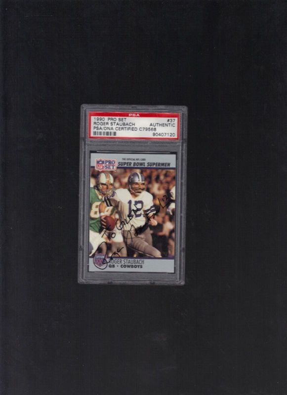 1990 Pro Set Roger Staubach signed autographed PSA/DNA  