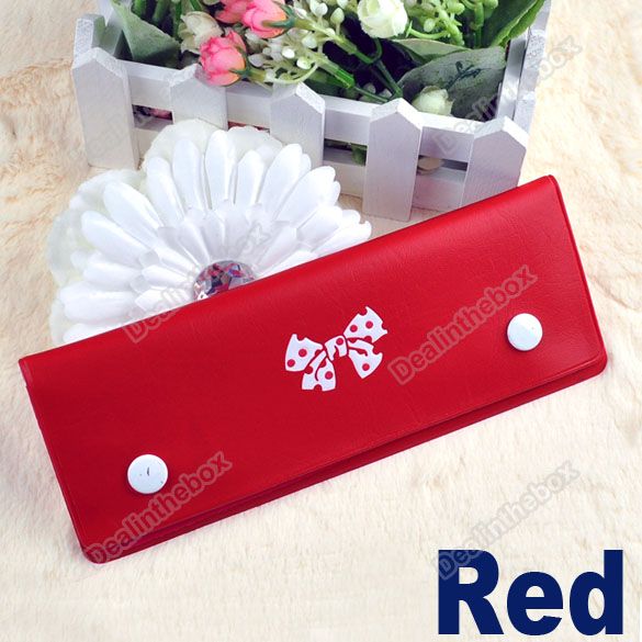   Fashion Pen Pencil Case Pouch Lovely Ribbon Cosmetic 4 Color Option