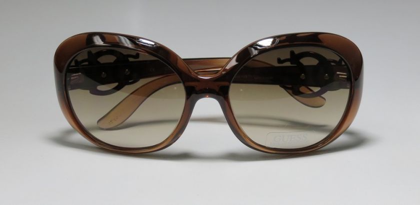 NEW GUESS 6520 GRADIENT BROWN TEMPLES AUTHENTIC SUNGLASSES WOMENS 