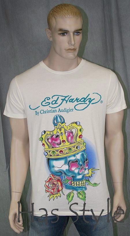 Ed Hardy T Shirt King Skull Audigier crown XL NWT  