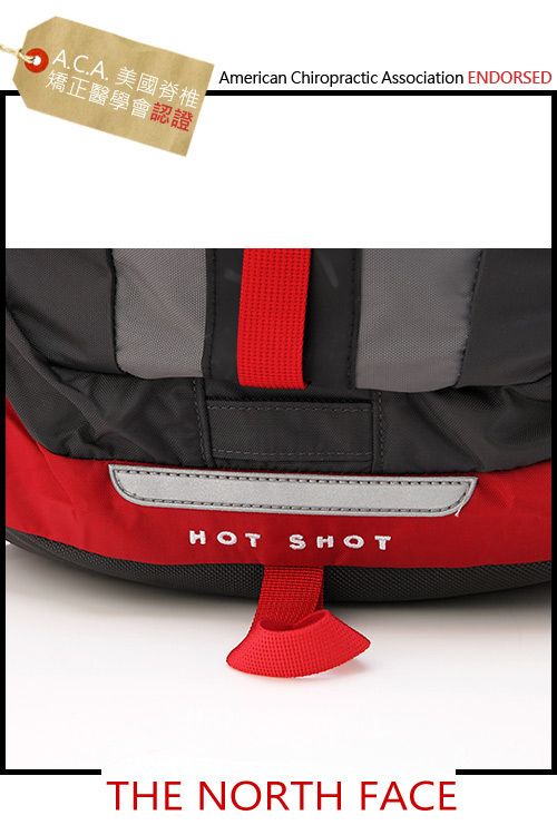 BN The North Face Hot Shot Laptop Backpack Red/Gray  