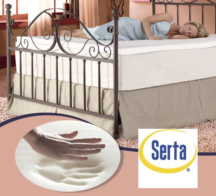 SERTA 2 INCH DELUXE MEMORY FOAM MATTRESS TOPPER PAD NEW  