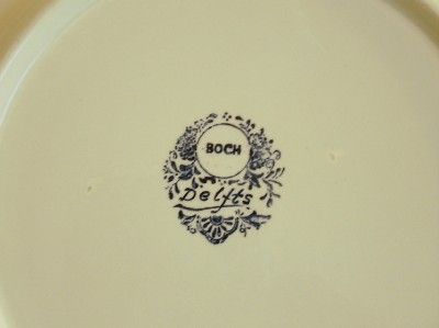 Vintage Boch Belgium Delft 15 Plate Charger  