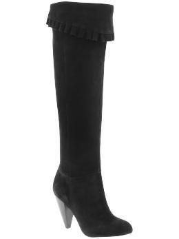 BCBGENERATION SANJI OVER THE KNEE BOOT BLACK SUEDE  