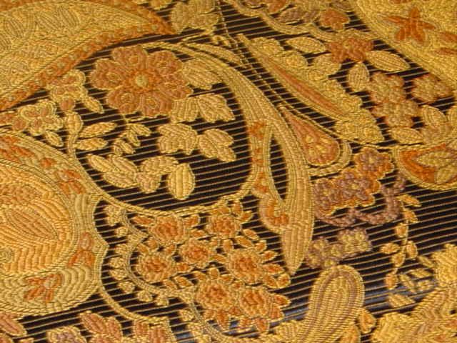 Blue Gold Design Upholstery Fabric bty  