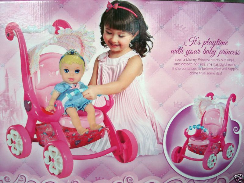 DISNEY PRINCESS MAGICAL STROLLER WITH CINDERELLA DOLL  