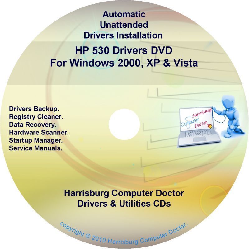 HP 530 Driver Recovery Restore Software Disc CD/DVD  