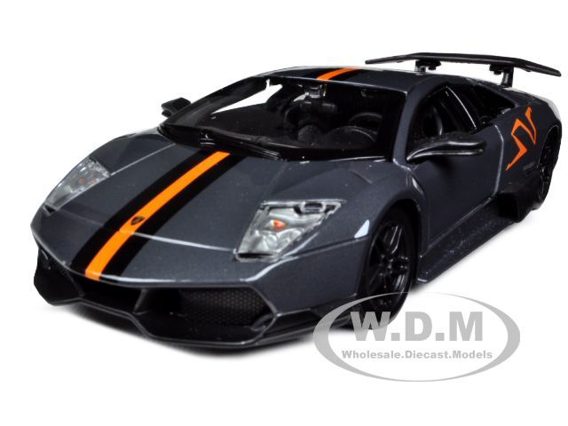 LAMBORGHINI MURCIELAGO LP 670 4 SV GREY 124 MODEL CAR BY BBURAGO 