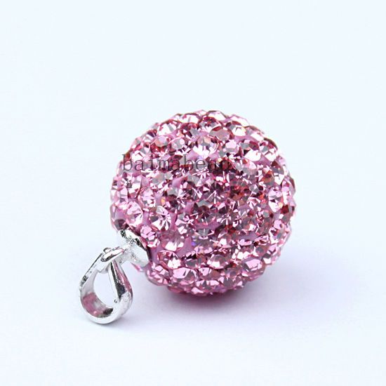   Crystal 925 Silver Ball Pendant Jewelry Findings as Xmas gift  