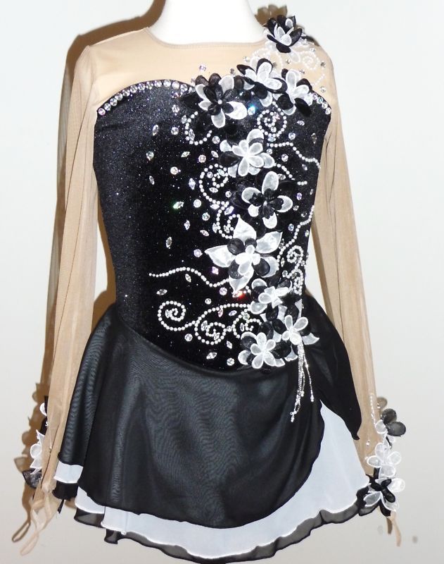 CUSTOM MADE TO FIT BEAUTIFUL & GORGEOUS ICE SKATING DRESS  