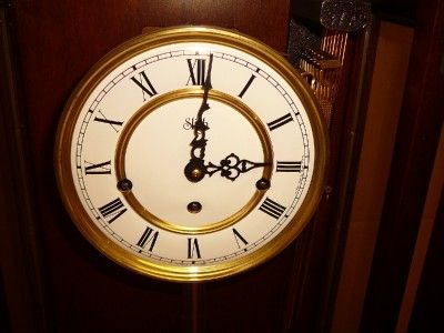 FRANZ HEMLE SLIGH WESTMINSTER CHIME GERMAN WALL CLOCK KEY WIND. IN 