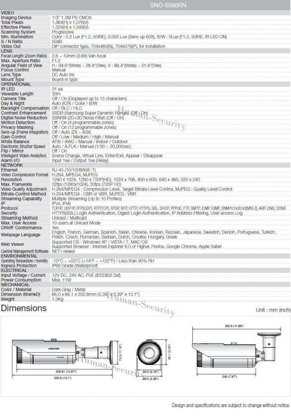 codec 2 8 10mm 3 6x vari focal built in high performance ir leds 31ea 