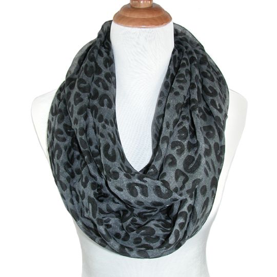 David & Young Leopard Print Loop Scarf 847164034737  