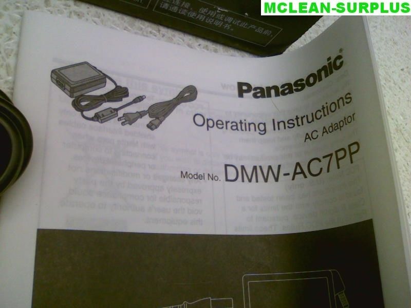 Genuine Panasonic DMW AC7PP Lumix Camcorder AC Adapter  