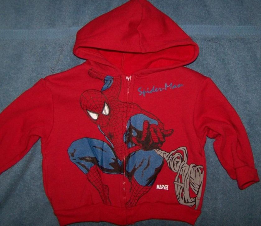 Boys Hooded Zipper Sweater Sweatshirt Marvel SPIDER MAN  