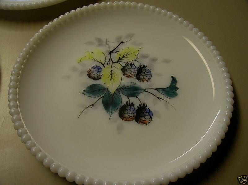 Westmoreland Beaded Edge Glass Salad Plate Blackberry  