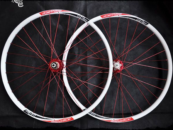 New ALEXRIMS DP20 Wheels Wheelset Red Hubs C64  