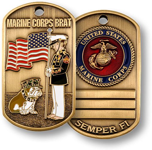 US MARINE CORPS BRAT DOG TAG MILITARY BRAT DOG TAG NEW  