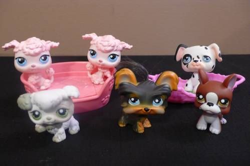 LITTLEST PET SHOP Dalmation/Yorkie & Boston Terriers +  