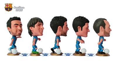 FC Barcelona 5pcs Xavier/Messi/Fabregas/Villa/Iniesta 2.6 Toy Doll 