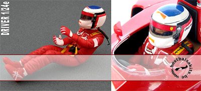 24 resin F1 DRIVER FIGURE model sitting behind steering wheel 