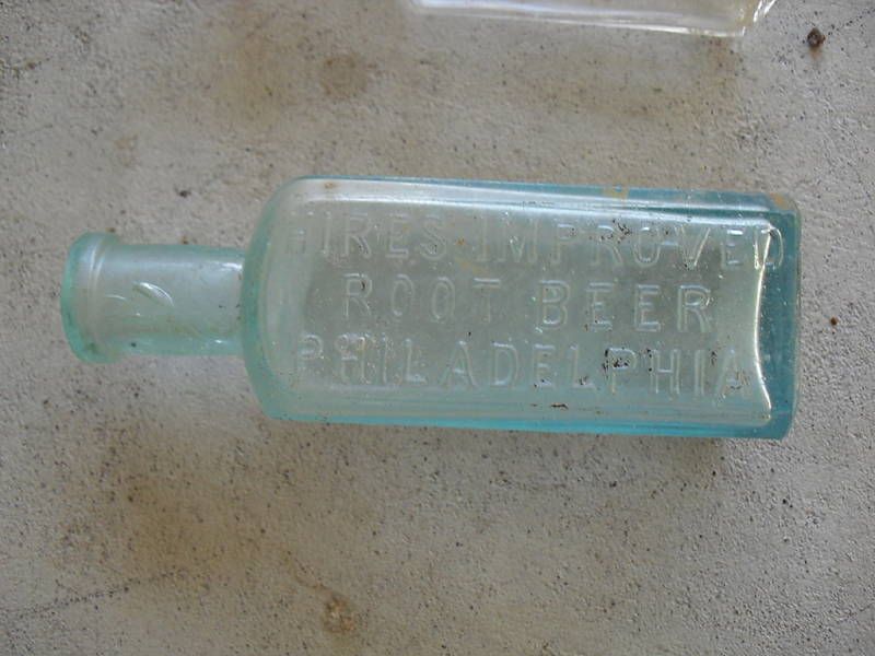 Vintage Glass Hires Improved Root Beer Bottle LOOK  