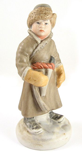 BOY Vintage Russian Soviet Porcelain Figurine 1955  