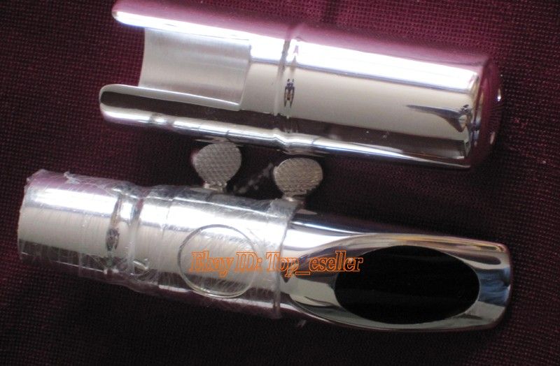 Metal Jazz Alto Saxophone Mouthpiece Silver Plated Sz 7  