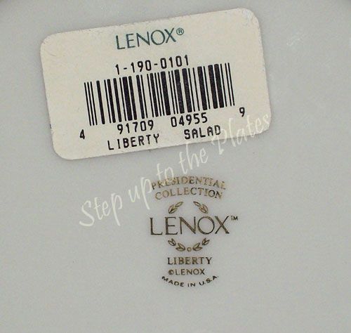 Lenox China New LIBERTY Salad Plate /s Presidential  