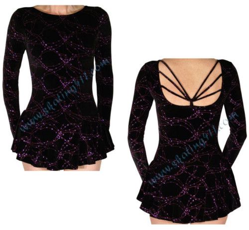 Mondor Skating Dress   2911 Black Rasp (8 10)  