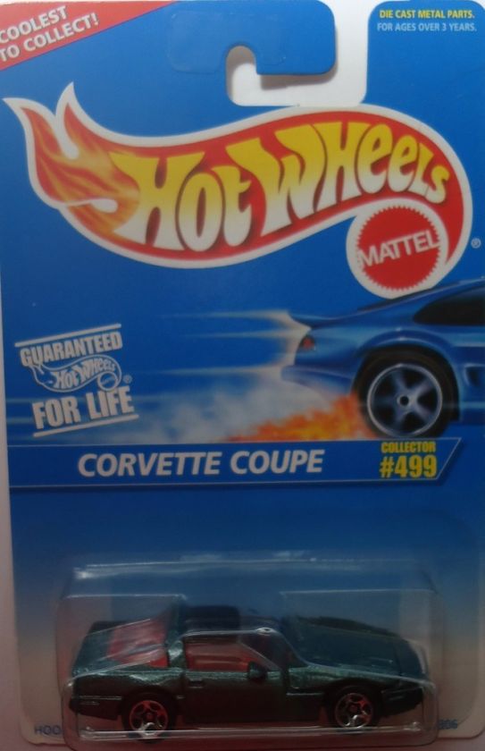 1996 Hot Wheels Corvette Coupe Col. #499 (5 Spoke Wheels)  
