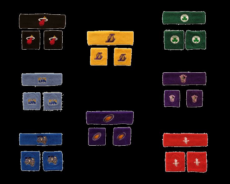  NBA 3 pc Headband and Wristband Set   Choose Your Favorite NBA Team 