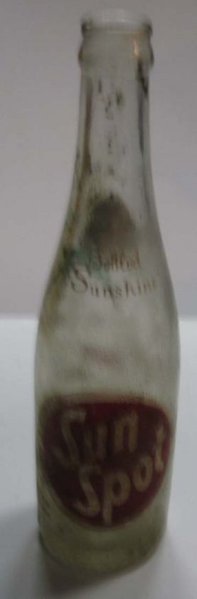 SUN SPOT SODA BOTTLE NEW ORLEANS ACL PAINTED LABEL  
