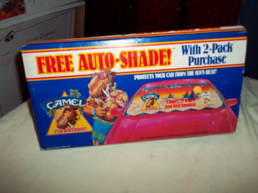 Vintage 1980s Joe Camel Car Truck Auto Shade NIP  