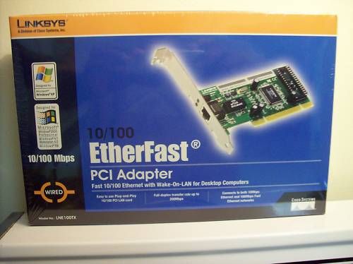 Linksys LNE100TX Etherfast 10/100 LAN CardNew/Sealed  