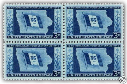 100th Anniv. of Iowa Statehood 1946 U.S. Stamps  
