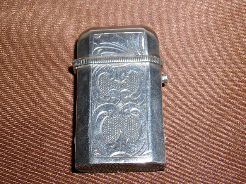 ANTIQUE 835SILVER TINDER BOX.  