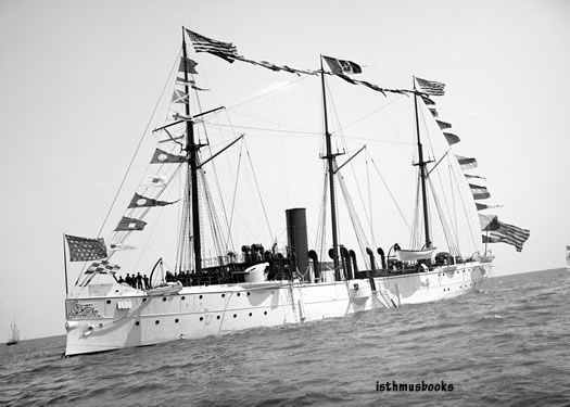 USS US Bennington American Gun Boat Navy War Ship c1900  