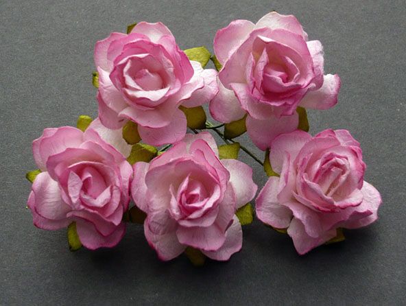 MULBERRY PAPER WILD ROSES 30MM HANDMADE SCRAPJACKS PLACE  