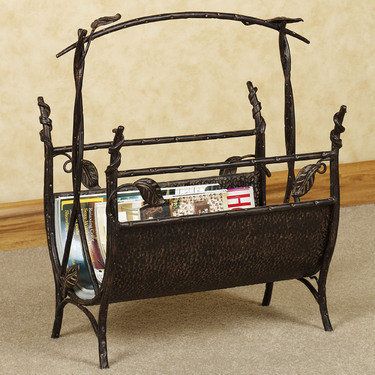 Magazine Rack Cabin Lodge Rustic Country Home Decor  