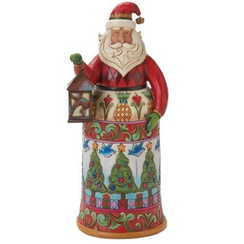 Jim Shore BRIGHTEN THE SEASON Santa With Patterns ~ NEW~ MIB 