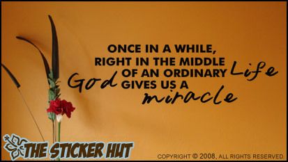 Once in a while God gives us Wall Decals Stickers 396  