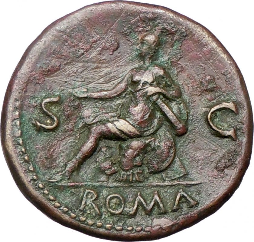   nero roman emperor 54 68 a d bronze sesterius 35mm 25 30 gm rome 65 a