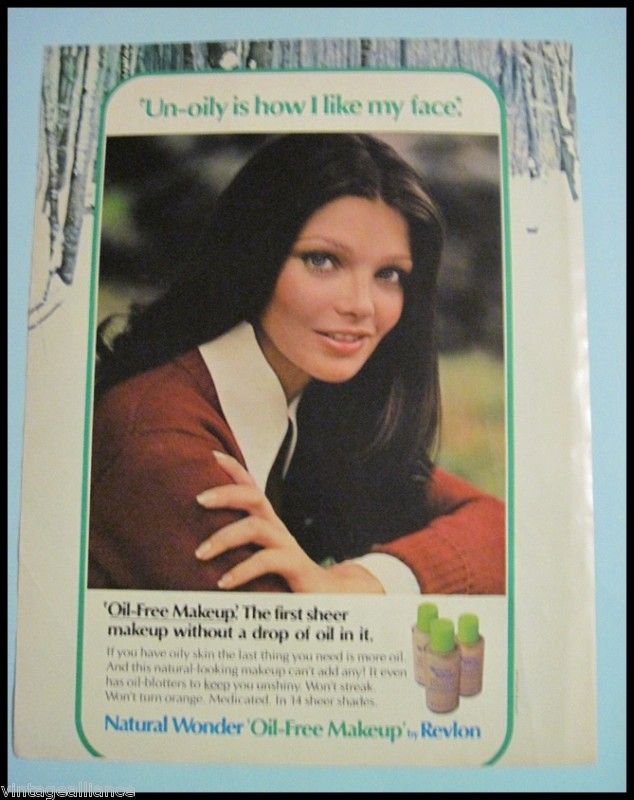 1972 Natural Wonder Revlon Cosmetics Model 70s Print Ad  