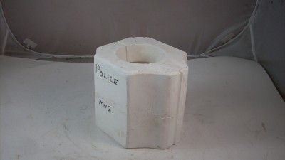 Unique Rare Police Mug Cup Ceramic Mold Form  